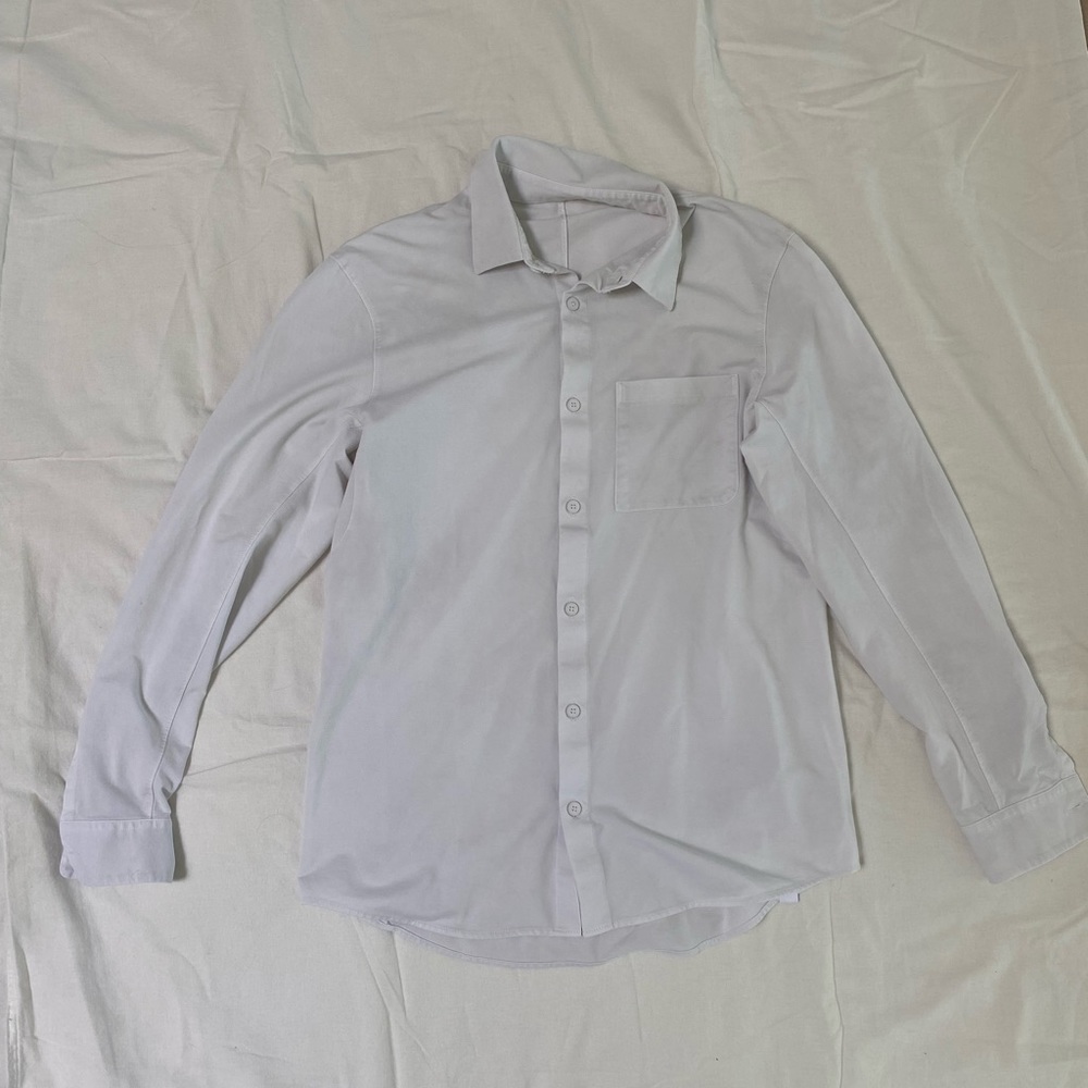 Lululemon Commission Mens white button down shirt